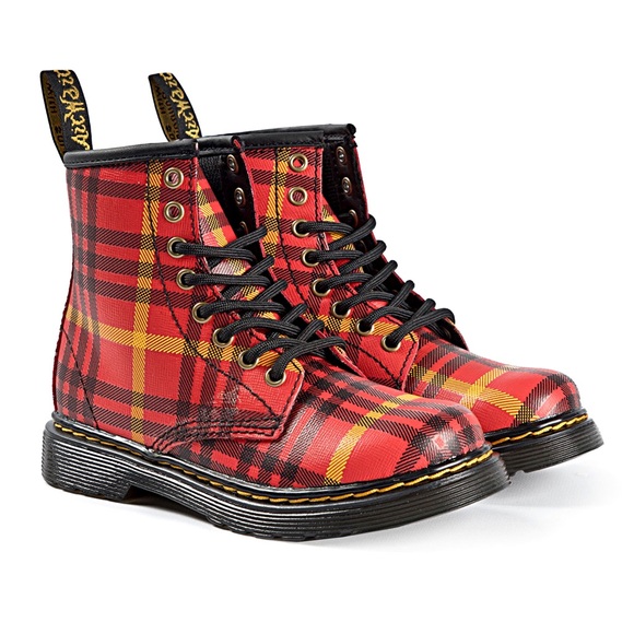 Dr. Martens Shoes - Authentic Dr. Martens Tartan Plaid Leather Boots